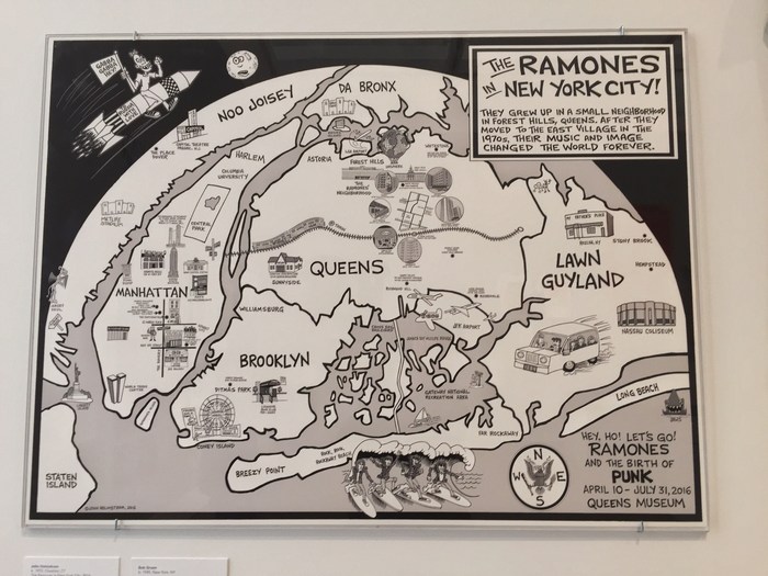New York Karte in Punk Ramones